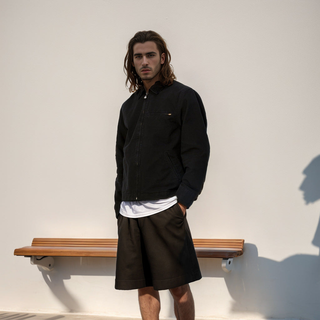 Herren elegante Arbeitsjacke mit praktischen Reißverschlusstaschen Drune
