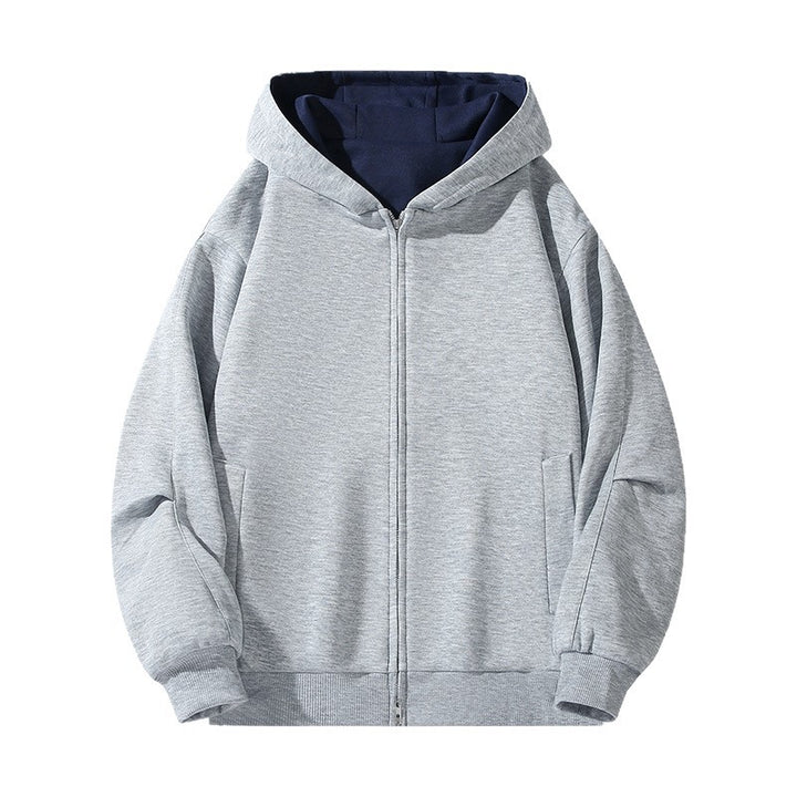 Herren Modische Kapuzenjacke mit hohem Kragen Drune