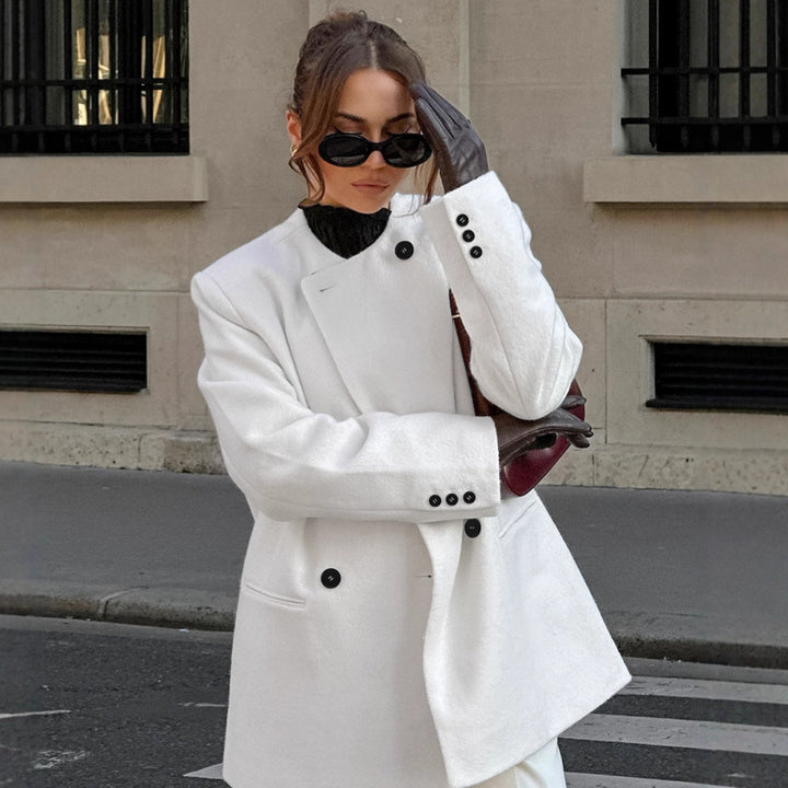 Damen Trendiger Oversized Blazer mit doppelter Knopfleiste Drune