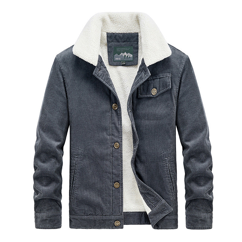 Herren Lässige Flanelljacke mit Warmfutter Drune