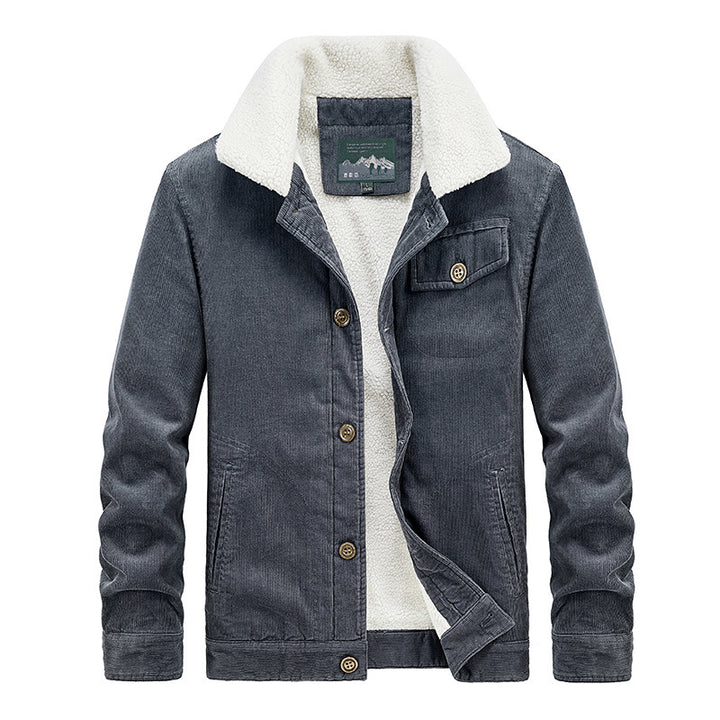 Herren Lässige Flanelljacke mit Warmfutter Drune