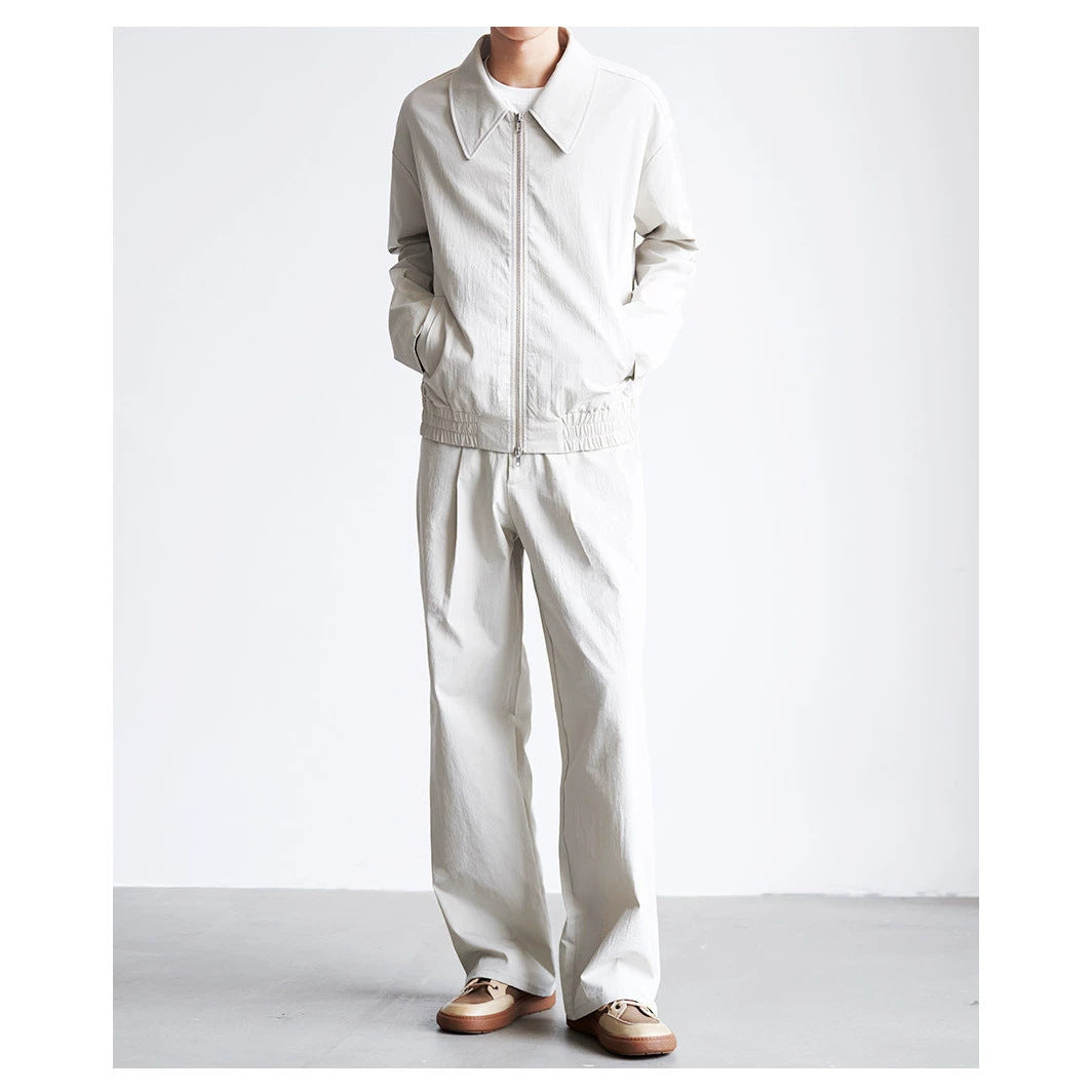 Herren weite hochtaillierte Bundfaltenhose aus Baumwollmix Drune