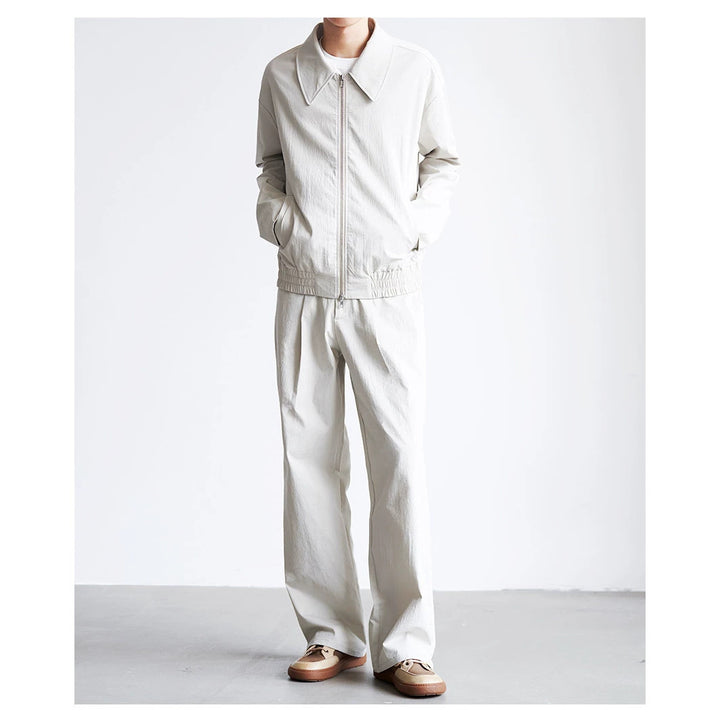 Herren weite hochtaillierte Bundfaltenhose aus Baumwollmix Drune