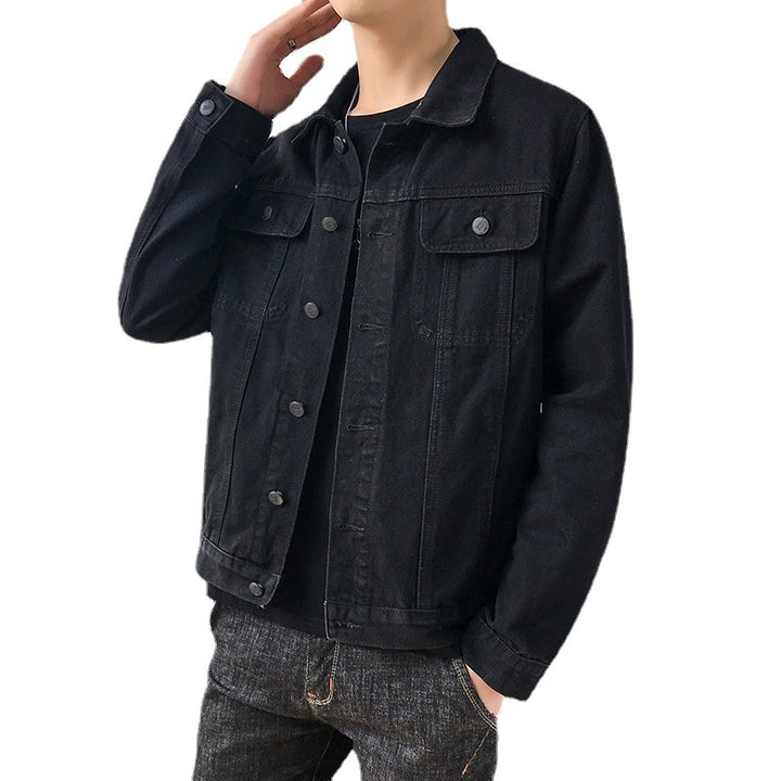 Herren Slim‑Fit Denim‑Truckerjacke im Overshirt‑Schnitt mit Brustklappen Drune