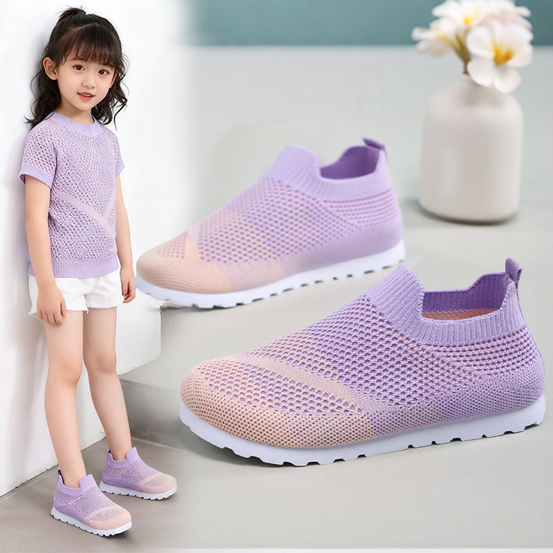 Damen Atmungsaktive Slip-On Sneakers mit elastischer Netzstruktur Drune