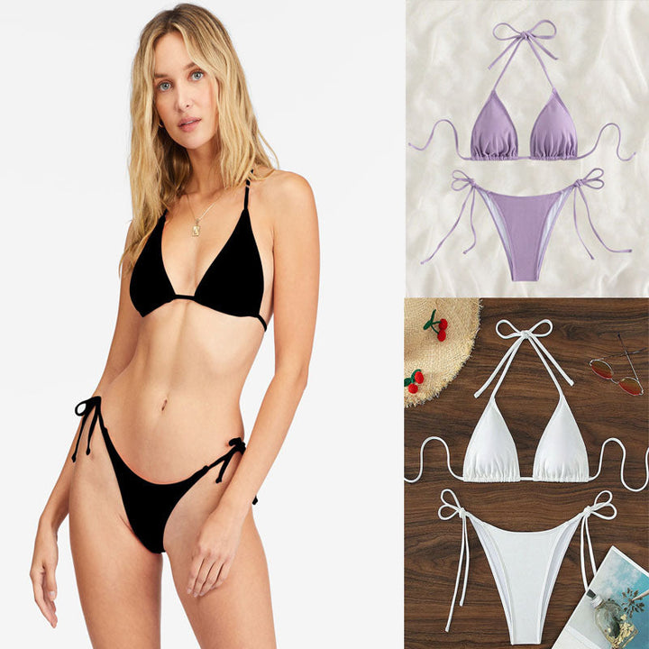 Damen Triangel-Bikini mit verstellbaren Bindebändern Drune