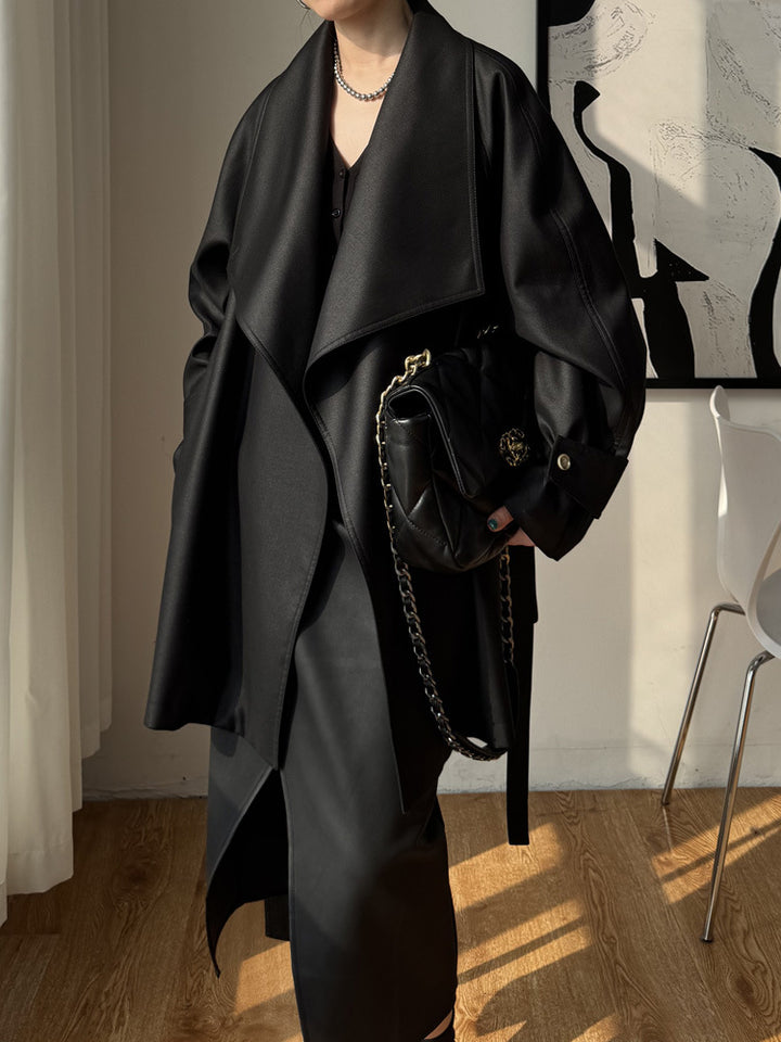 Damen Eleganter Trenchcoat aus hochwertigem Material Drune
