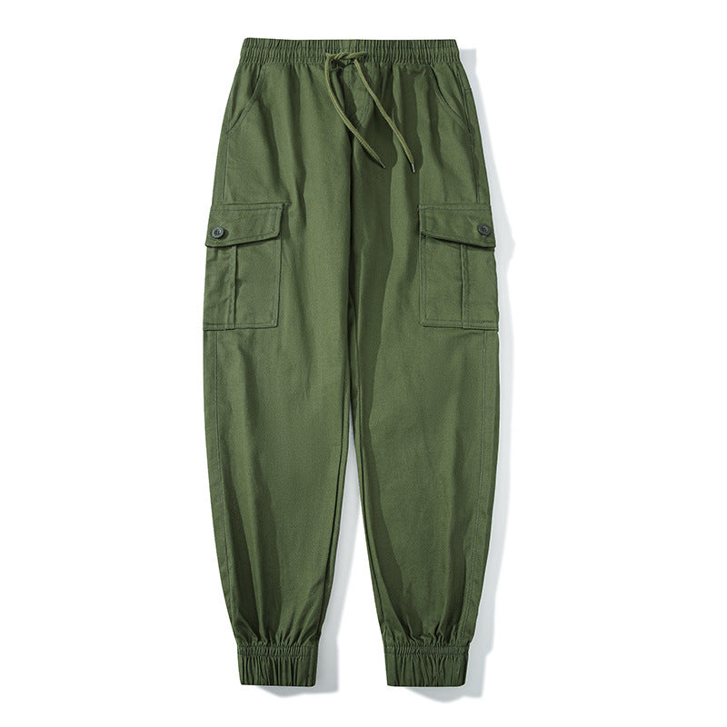 Herren Cargo-Joggerhose mit elastischem Bund, Klappentaschen und gerippten Knöcheln Drune