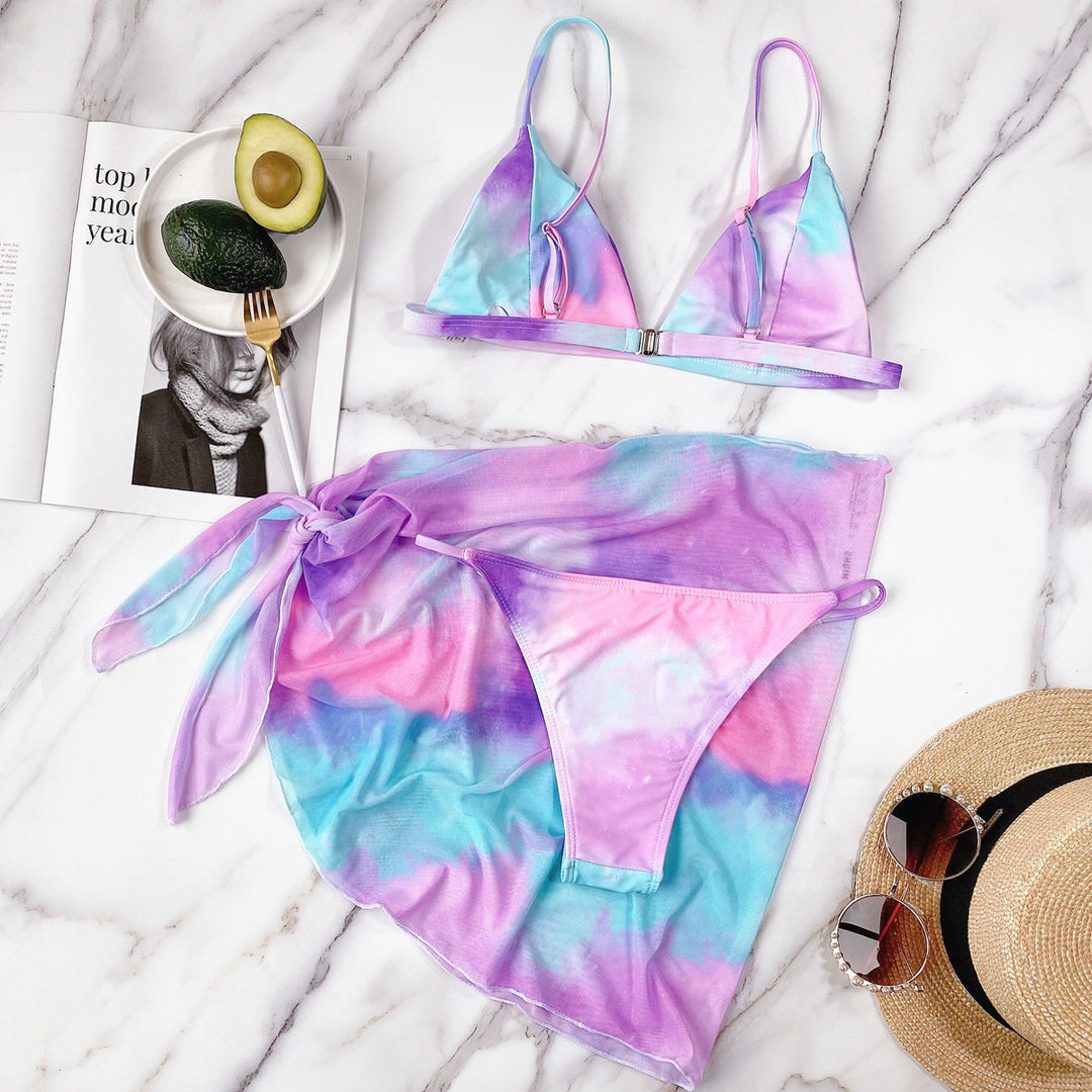 Damen Triangel-Bikini mit Wickelrock Drune