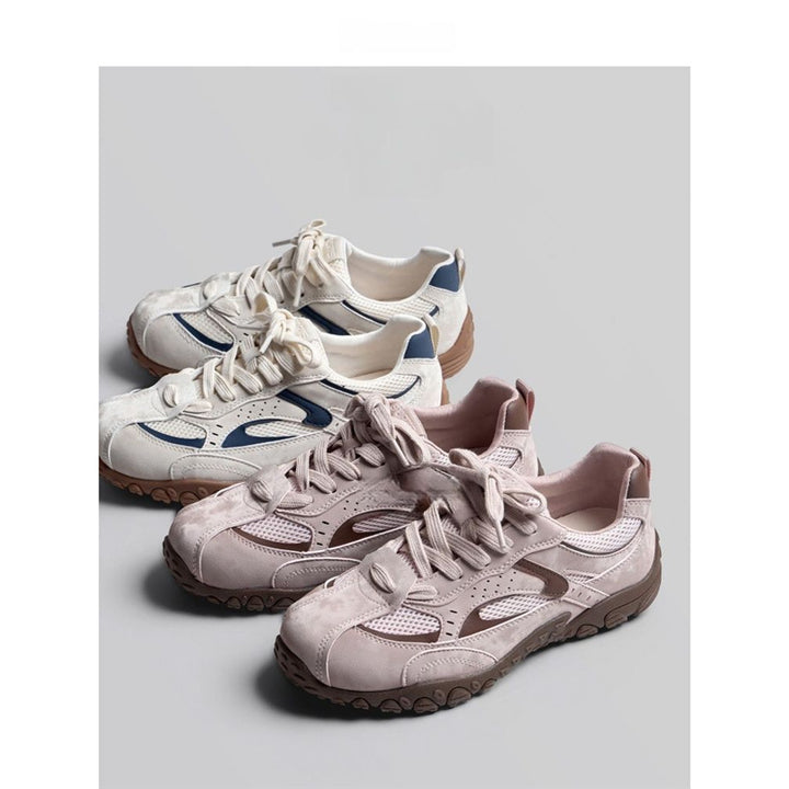 Damen Chunky Retro-Sneaker mit gepolsterter Komfortsohle und profilierter Gummisohle Drune