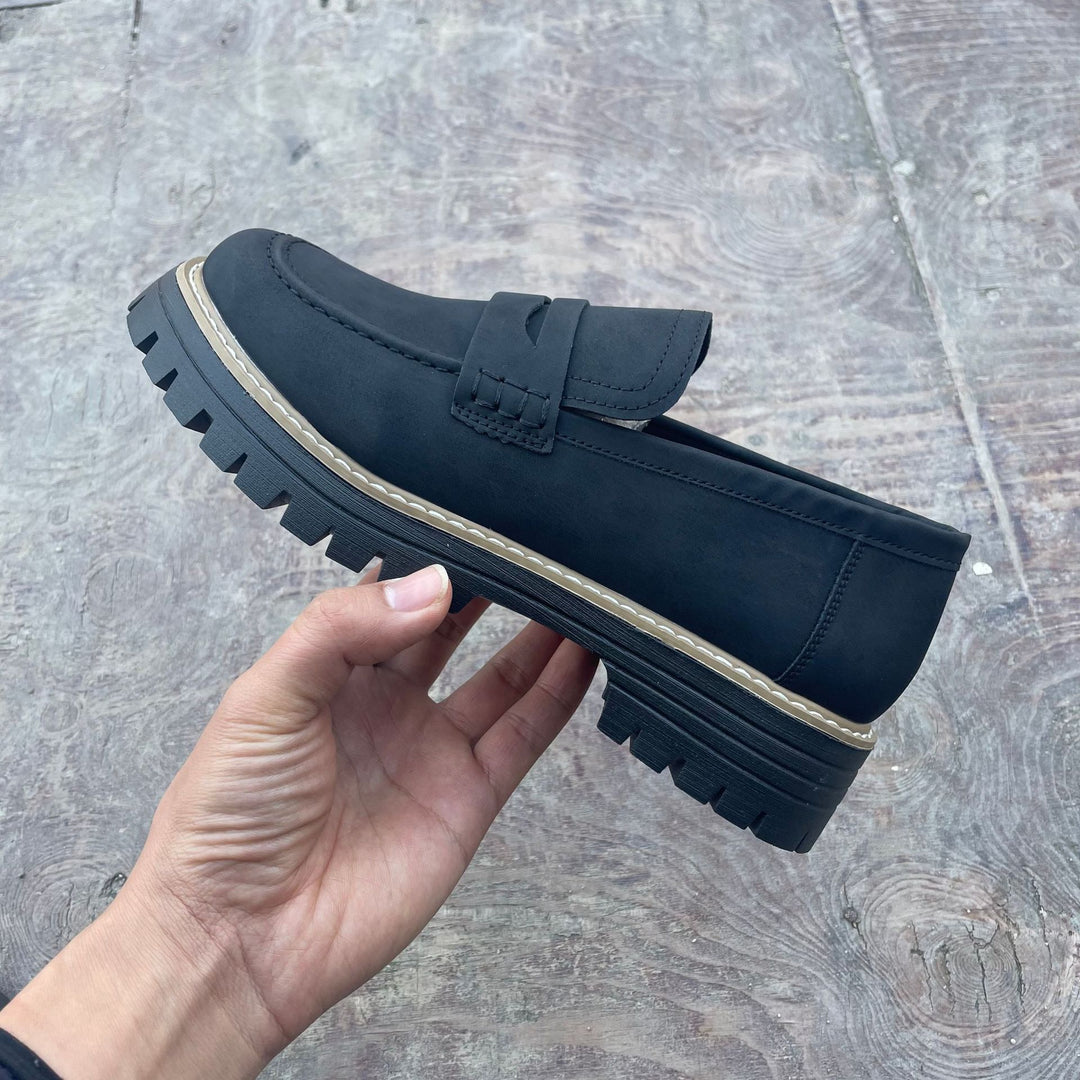 Damen nan Penny-Loafer mit dicker Profilsohle und anatomischer Komfortinnensohle Drune