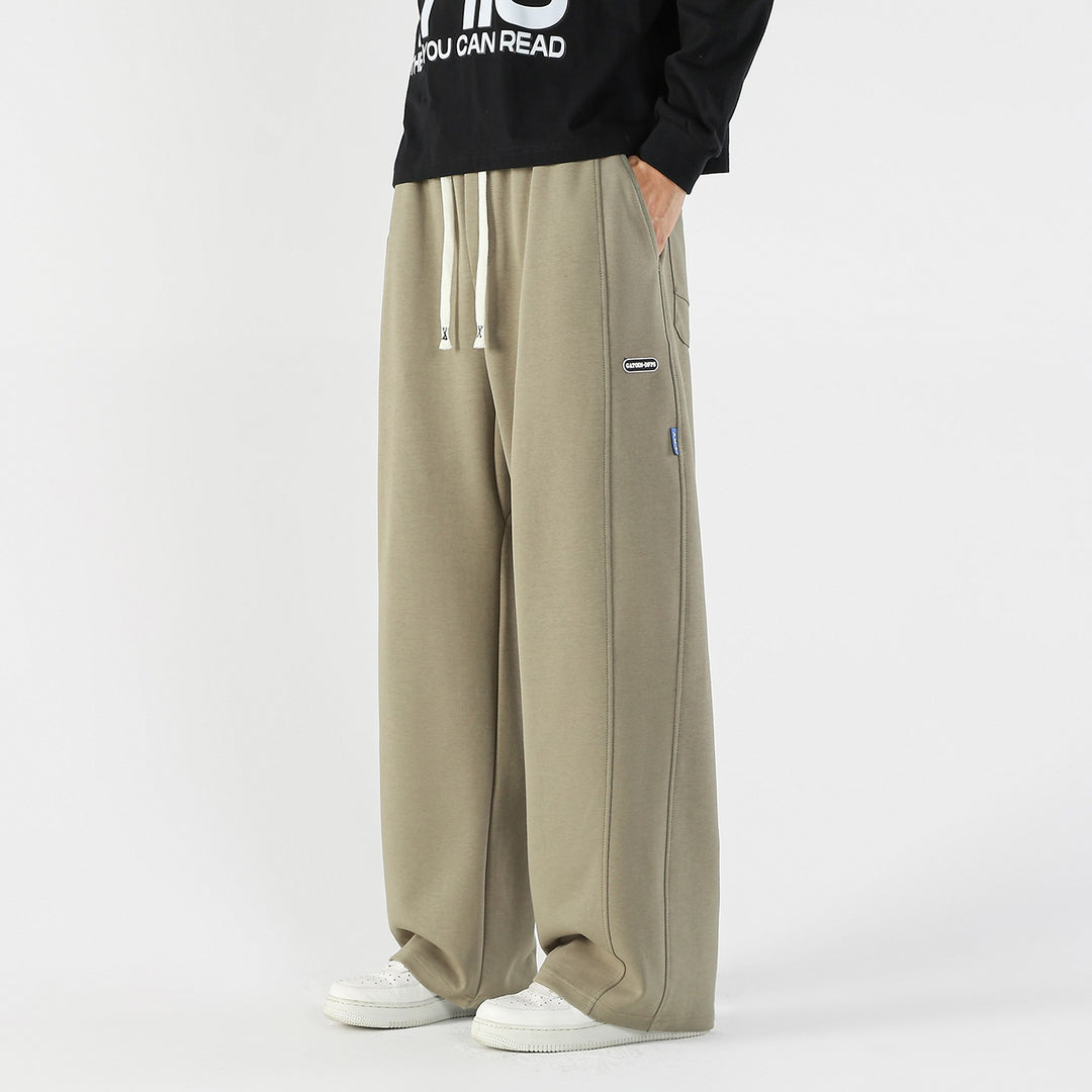 Herren Weite Relaxed-Freizeithose mit Tunnelzug & markanten Teilungsnähten Drune