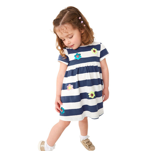 Mädchen Freizeitleichtes gestreiftes Kleid Drune