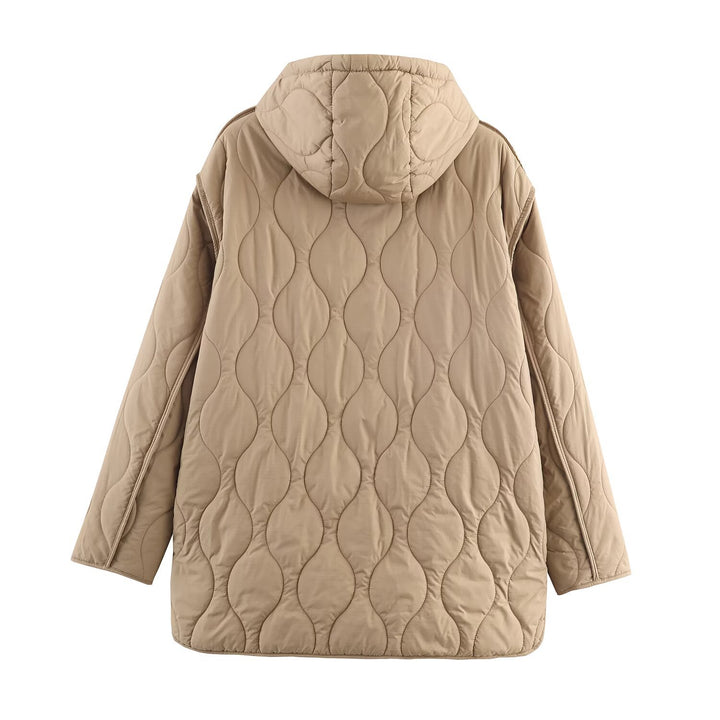 Damen gesteppte Kapuzenjacke Drune