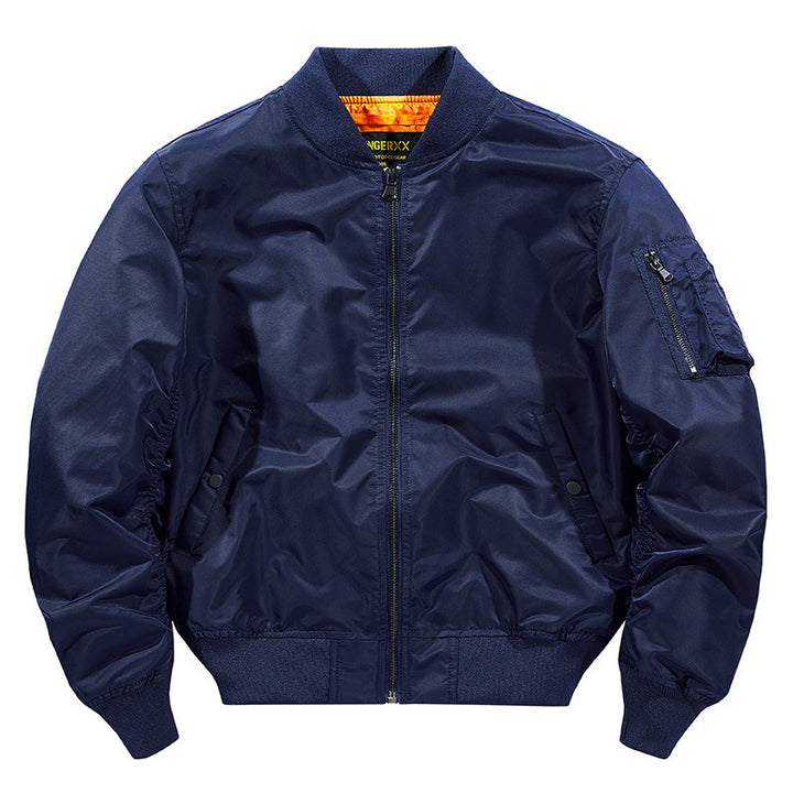 Herren Flieger-Bomberjacke aus technischem Nylon mit Rippbündchen und Ärmeltasche Drune