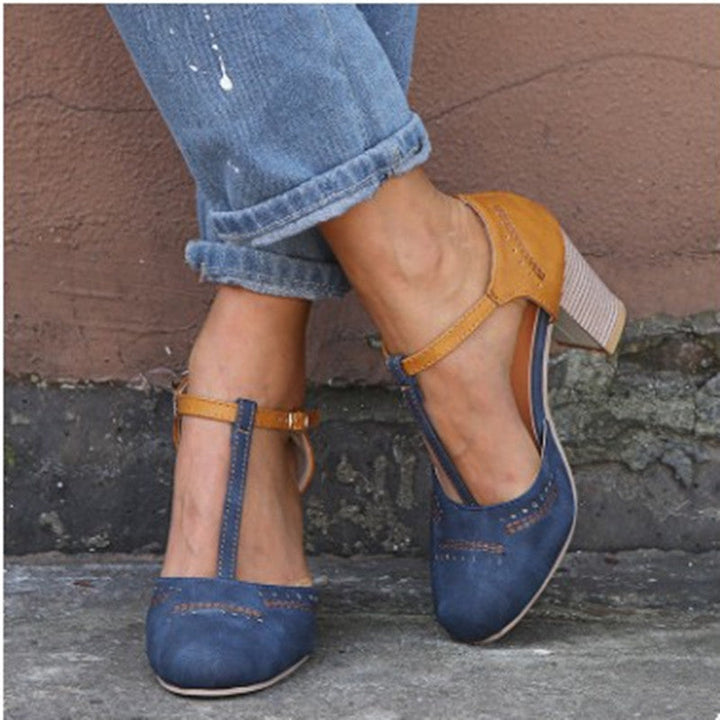 Damen Blockabsatz-Pumps mit elegantem Riemen und modischem Design Drune