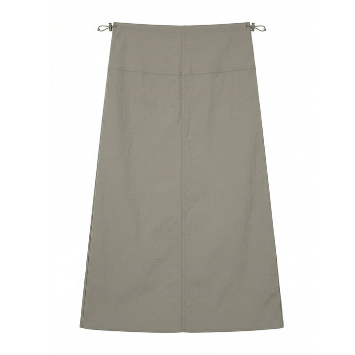 Damen Eleganter Midirock mit Taillenband Drune