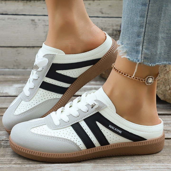 Damen Retro-Sneaker mit Gumsohle und gepolsterter Innensohle Drune