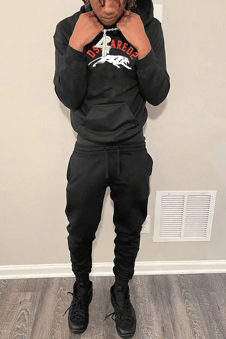 Herren sportliches Hoodie und Jogginghose Set mit funktionalen Taschen Drune