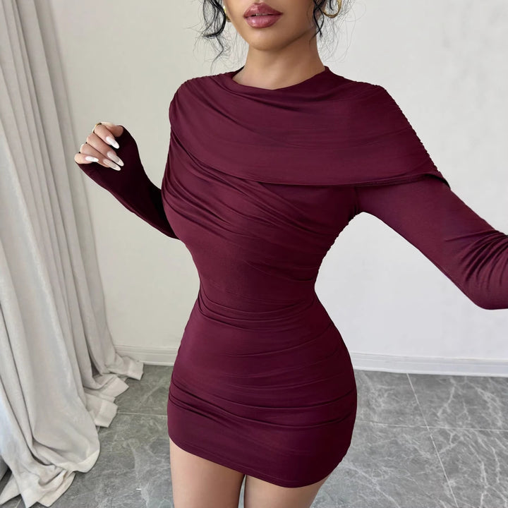 Damen Figurbetontes Wickelkleid Drune