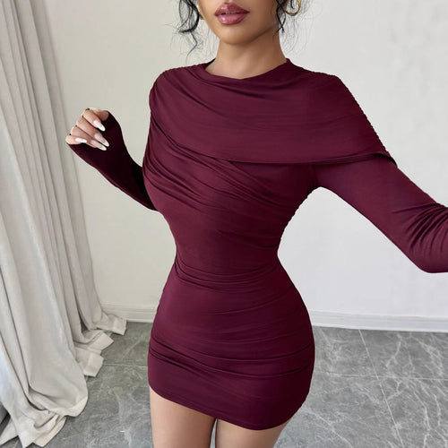 Damen Figurbetontes Wickelkleid Drune