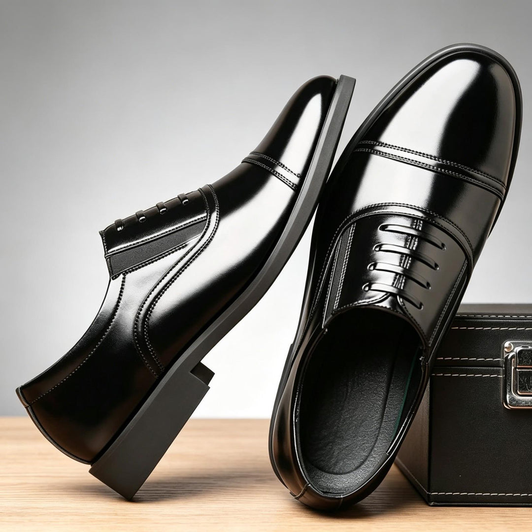 Herren Elegante und Hochglanz Schnürschuhe Drune