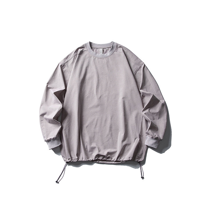 Unisex Oversize-Sweatshirt mit verstellbarem Kordelzugsaum, Raglanärmeln und Rippbündchen Drune