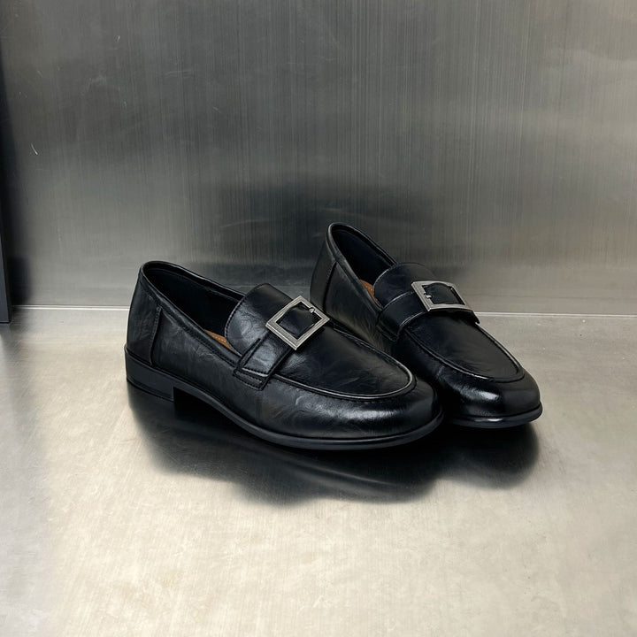 Damen elegante Mokassins mit modischer Schnallenverzierung Drune