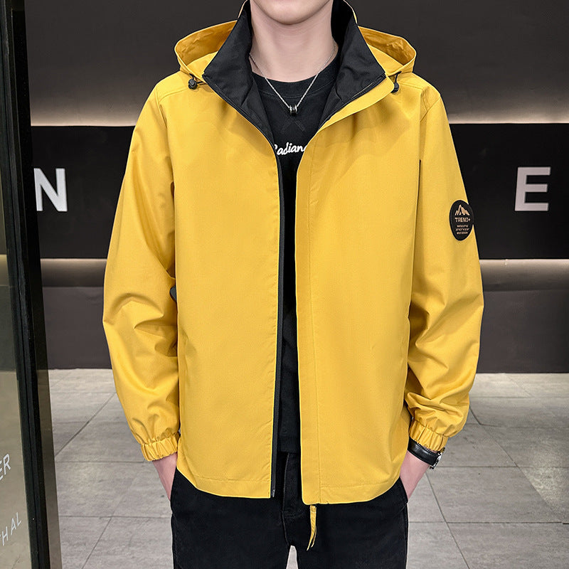 Herren Leichte Übergangsjacke mit verstellbarer Kapuze Drune