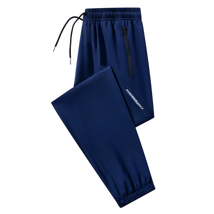 Herren Konische Performance-Jogginghose mit Reißverschlusstaschen & elastischem Bund Drune