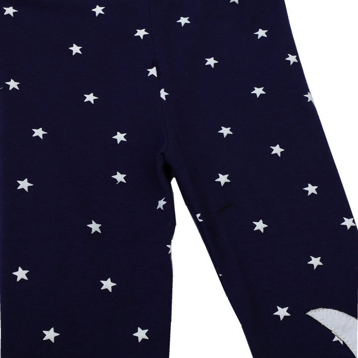 Mädchen Leggings mit verspieltem Hasen- und Sternenmotiv Drune