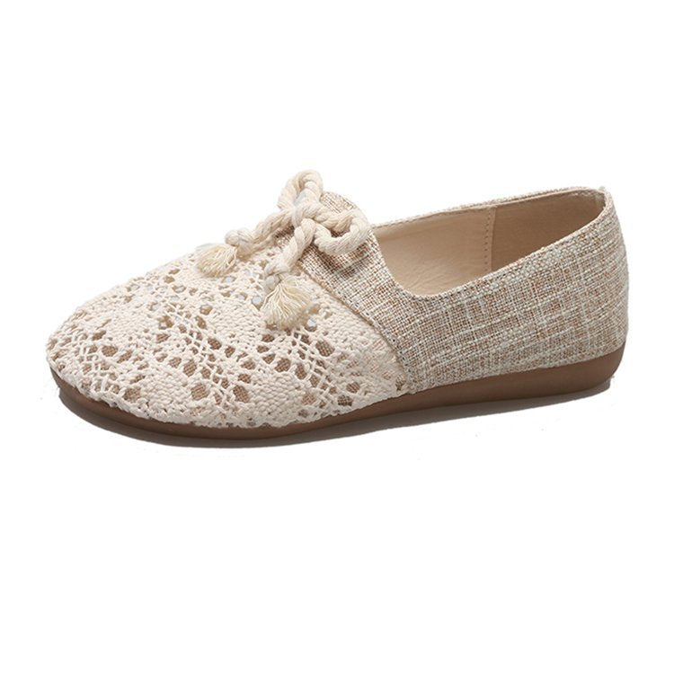 Damen Ballerinas mit raffinierter Häkelspitze und hochwertigem Obermaterial Drune