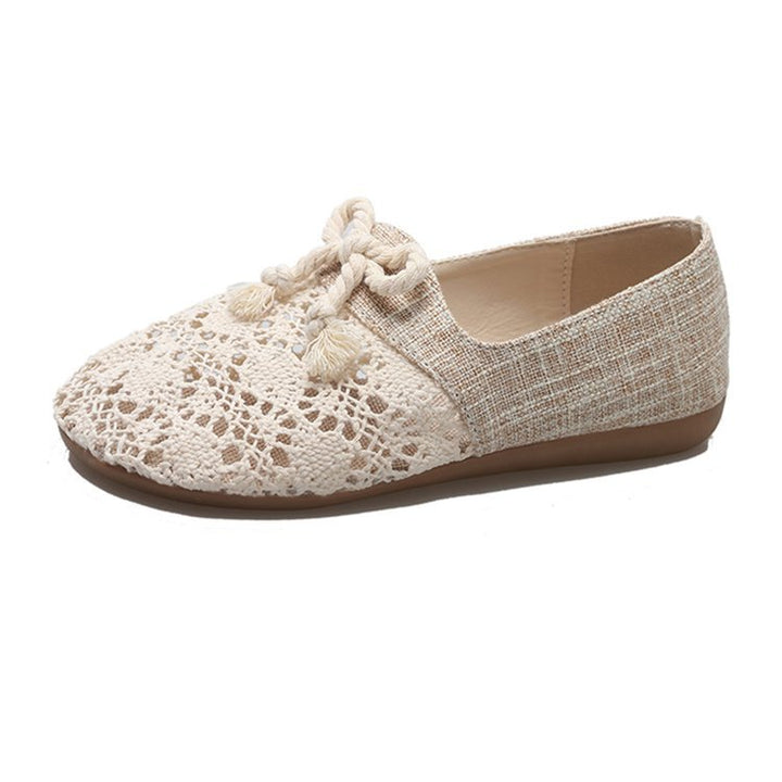 Damen Ballerinas mit raffinierter Häkelspitze und hochwertigem Obermaterial Drune