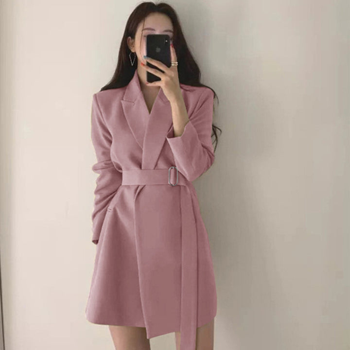 Damen Eleganter Blazer-Kleid Drune