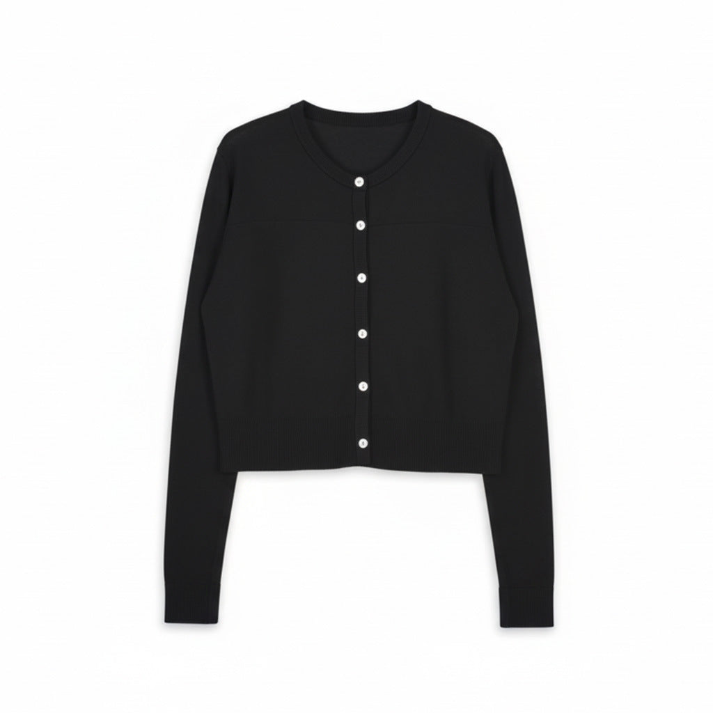 Damen Modische Strickjacke mit Knopfleiste Drune
