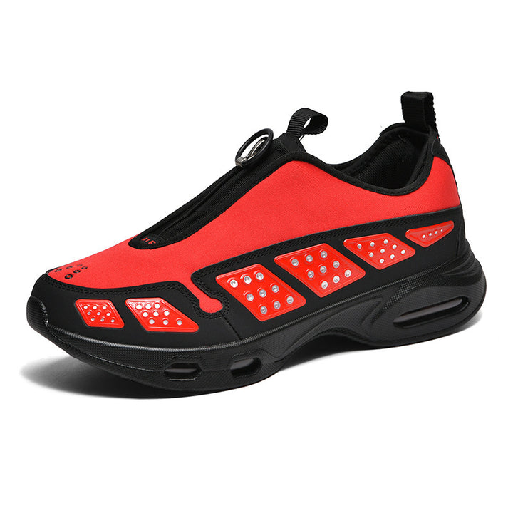 Herren sportlicher Schlupfsneaker mit integrierter Luftkammer, Reißverschlusszug und gedämpfter Profilsohle Drune