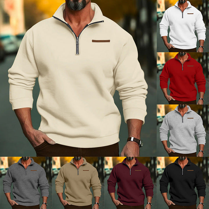 Herren Fleece Sweatshirt mit Reißverschluss Drune