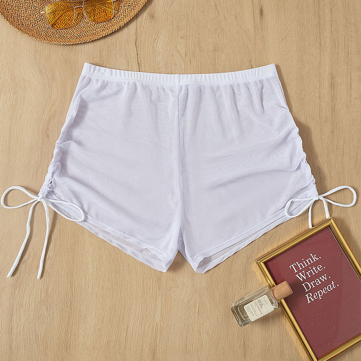 Damen Sportliche Badeshorts mit verstellbarem Rüschendetail Drune