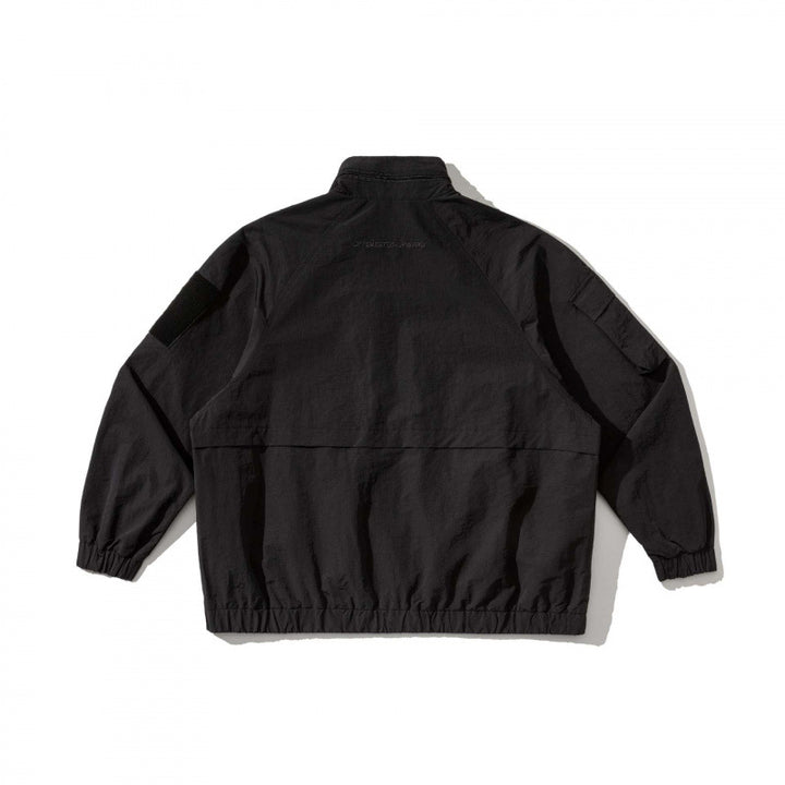 Unisex Oversize-Utility-Jacke mit Multifunktionstaschen, hohem Stehkragen und elastischem Saum Drune