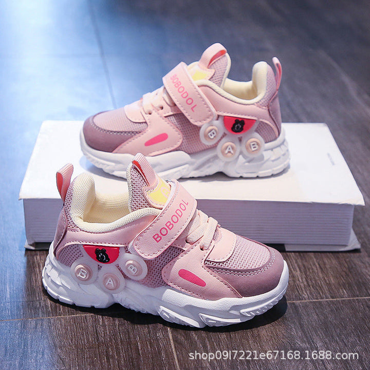 Damen Sportliche Kindersneaker mit praktischen Klettverschlüssen und rutschfester Sohle Drune
