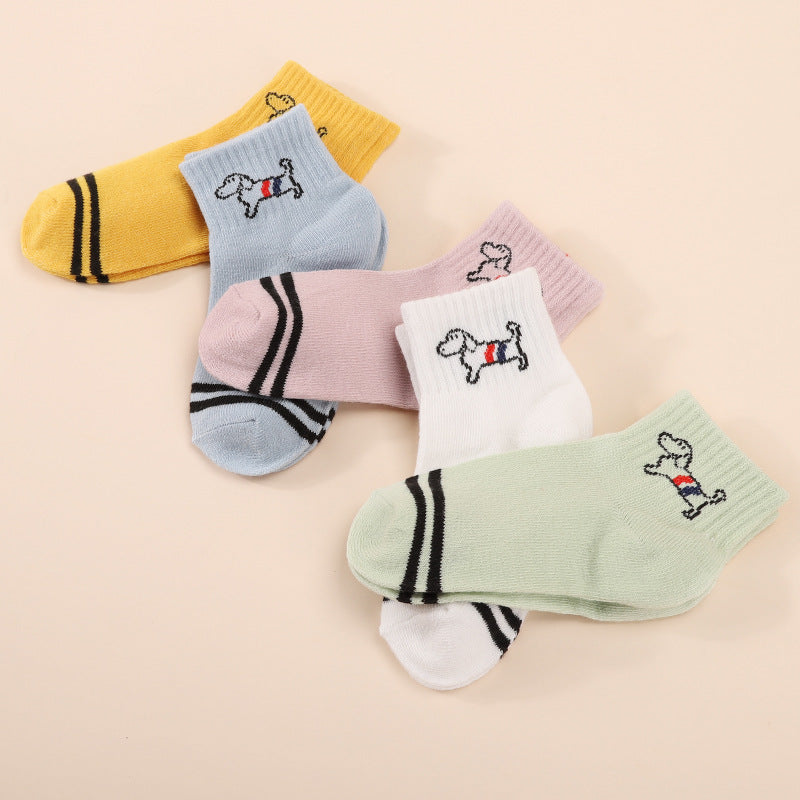 Damen Socken mit niedlichem Hunde-Motiv Drune