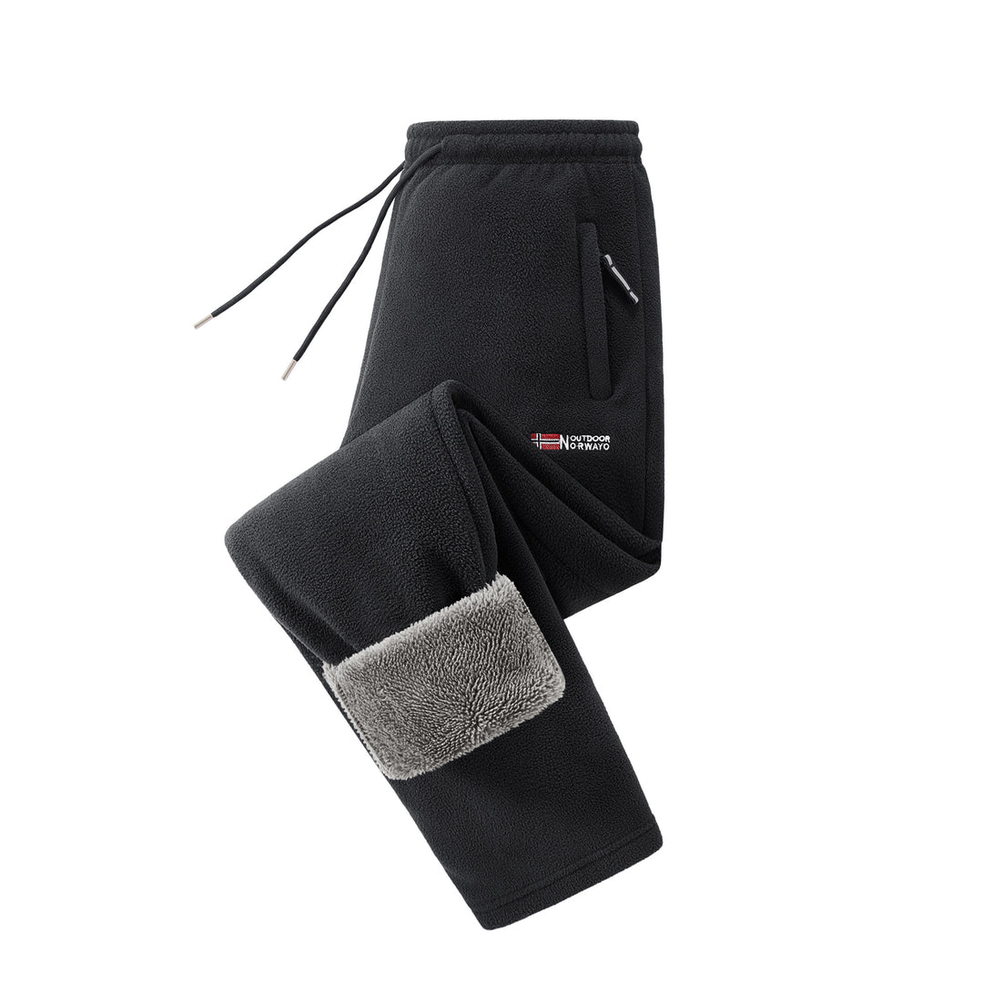Damen Fleece-Jogginghose mit Teddy-Innenfutter und Reißverschlusstaschen Drune