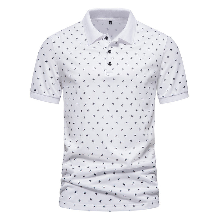 Herren Poloshirt mit modernem Muster und atmungsaktiven Eigenschaften Drune