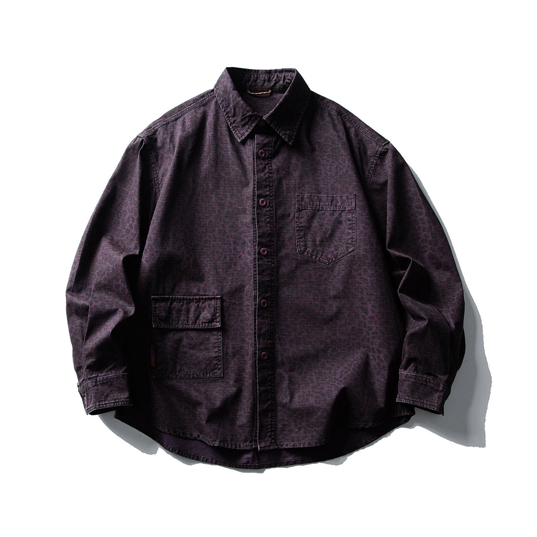 Herren Utility-Overshirt aus robustem Baumwoll-Canvas mit Brust- und Klappentasche Drune