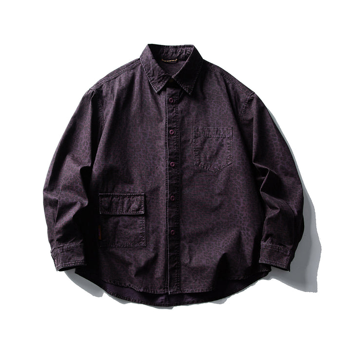 Herren Utility-Overshirt aus robustem Baumwoll-Canvas mit Brust- und Klappentasche Drune