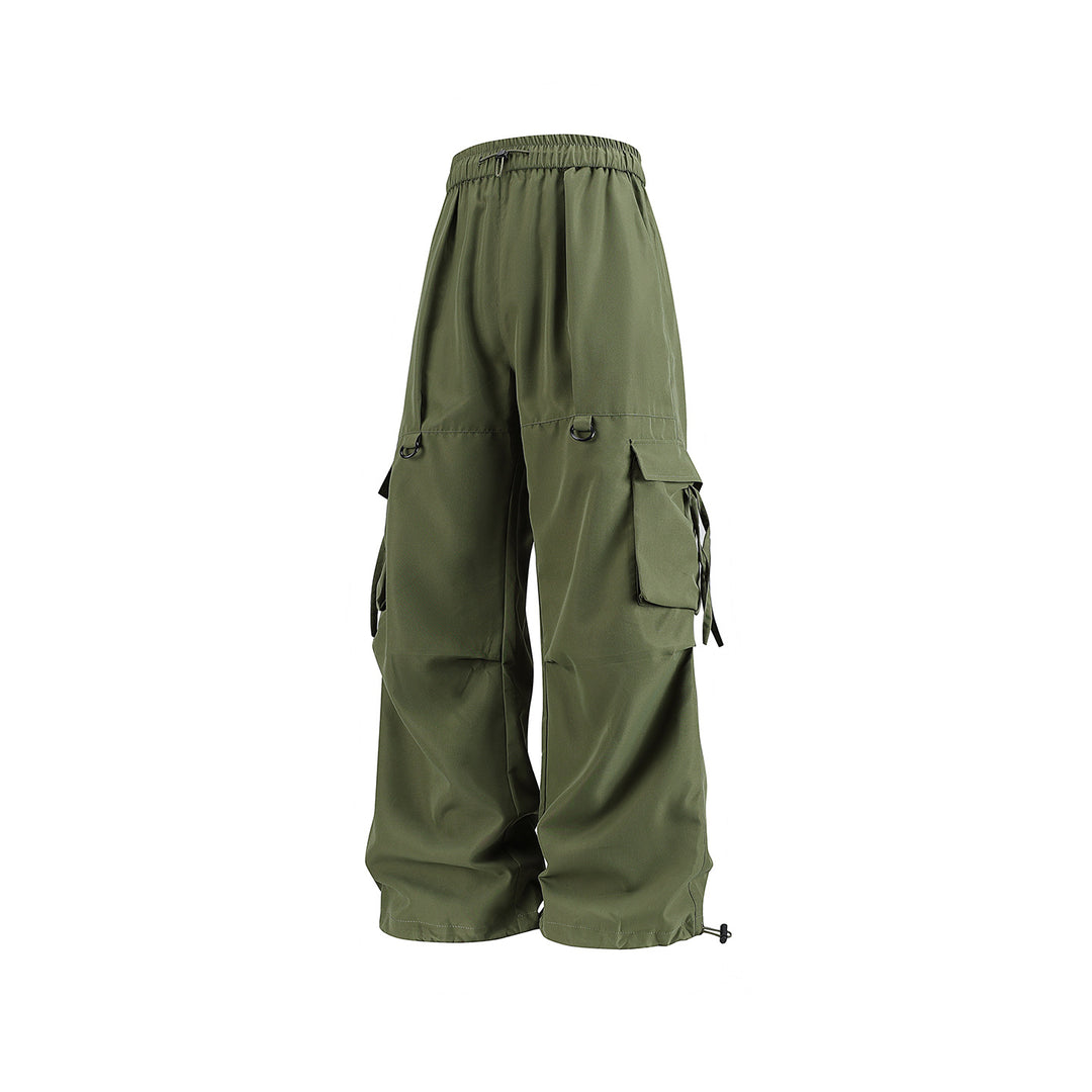 Herren Weite Cargo‑Hose mit Tunnelzugbund, D‑Ring‑Details und verstellbarem Saum Drune