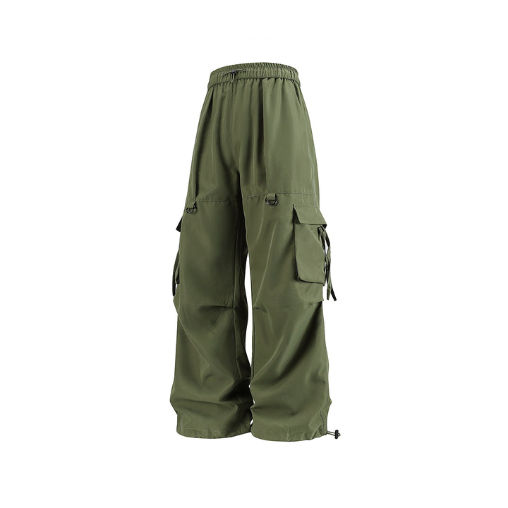 Herren Weite Cargo‑Hose mit Tunnelzugbund, D‑Ring‑Details und verstellbarem Saum Drune