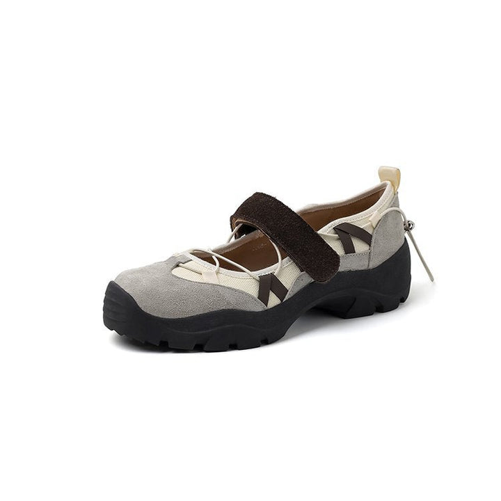 Damen Sportliche Ballerinas mit verstellbarem Riemen und rutschfester Sohle Drune