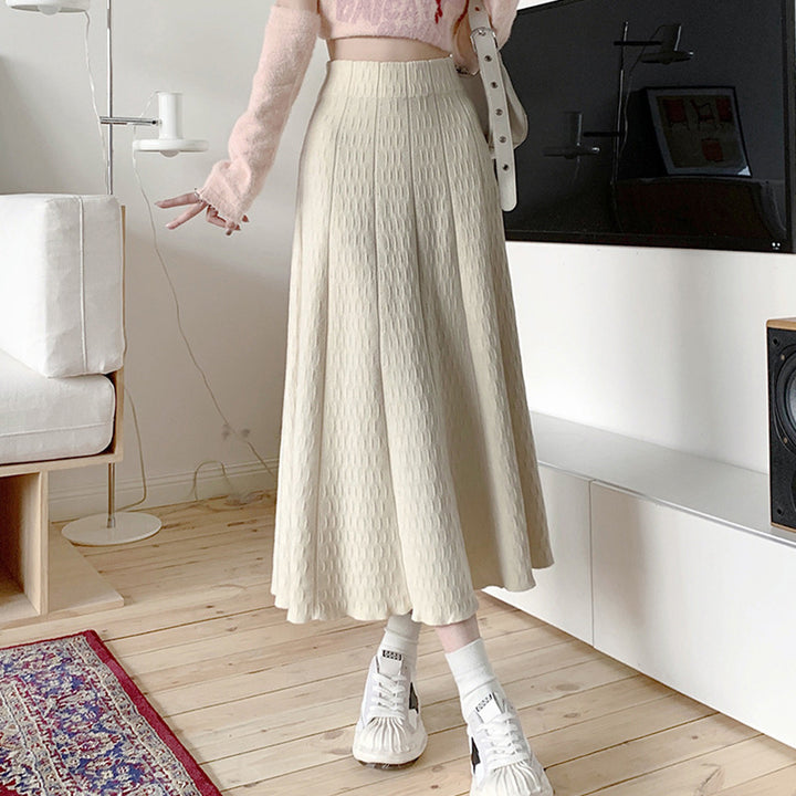 Damen Langer Rock mit strukturiertem Design Drune