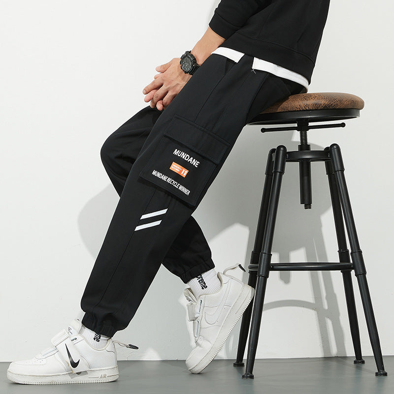 Herren Urbanes Camouflage-Jogger mit Utility-Taschen und elastischem Knöchelsaum Drune